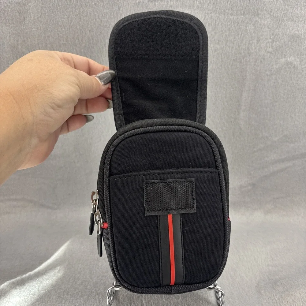 Targus Digital Camera Accessory Case Black Nylon Compact Belt Loop Pockets EUC‎